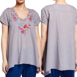 Johnny Was Hinga Floral Embroidered Boho Tunic